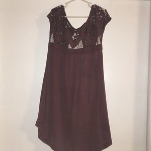 mauve lace tank top